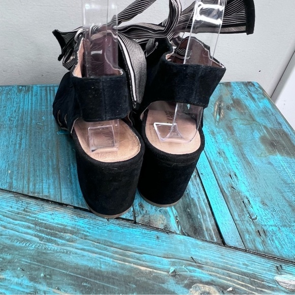 Emilie Karston Faux Suede Lace Up Heels Size 36 - Picture 9 of 10